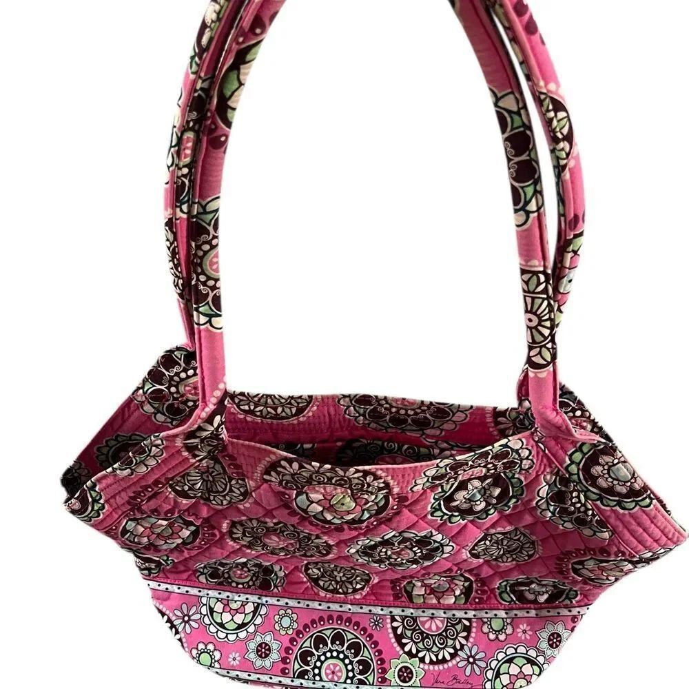 Vera Bradley Rolled Strap Shoulder Bag Cupcake Pink - Picture 7 of 7